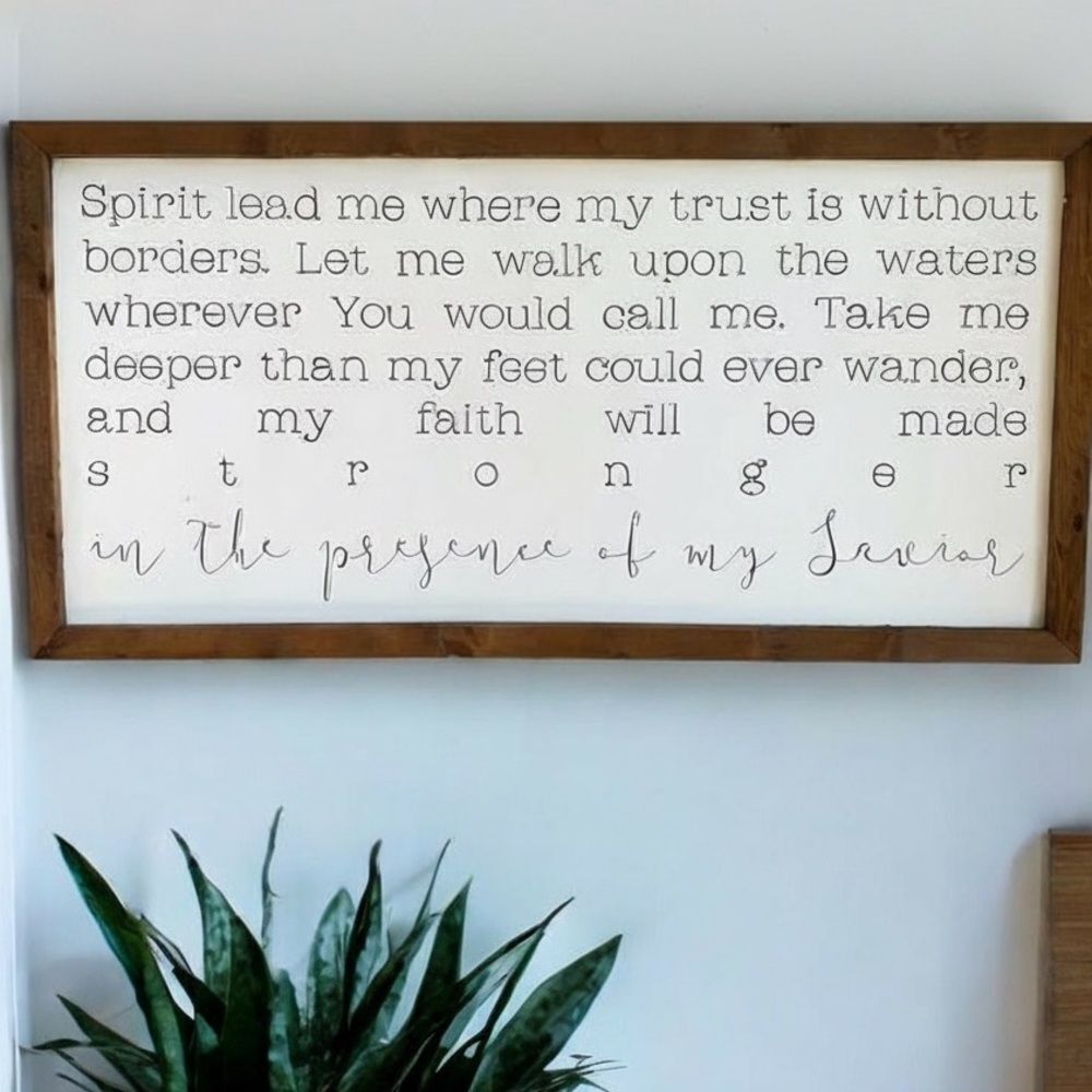 Smallwood Home 45” x 23” Large Inspirational White and Brown Wall Art Decor Wood
